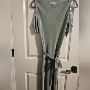 A New Day Green Cold Shoulder Sundress